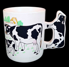 Vintage Enesco Pasture Coffee Tea Mug Cow Handle picture