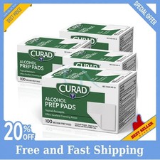 Alcohol Prep Pads (Pack of 4 Boxes) 400 Pieces of Medium Isopropyl Alcohol Wip picture