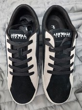 Airwalk Classics Random One Suede Skate Shoes Black White Retro Size US 13 NWOB picture