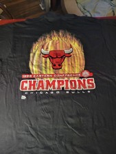 Pro Player Chicago Bulls NBA EC Champions T Shirt Mens L Vintage NOS Jordan 1998 picture