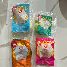 Ty Teenie Beanies McDonald’s Happy Meal Gooshy Lot of 4 Sealed 2000 Vintage picture