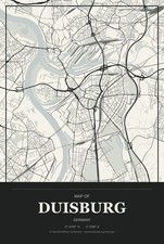 Duisburg Germany City Map Wall Art Weatherproof Aluminum Sign picture