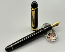 Vintage Platinum #3776 Century Fountain Pen Black 14K Medium Nib from japan picture