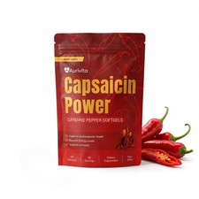 Aurivita Cayenne Pepper Capsules 180 Softgels-Cayenne Pepper Capsaicin Supplemen picture