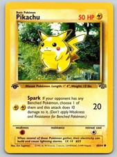 Pikachu 60/64 Common Jungle Pokemon 1st Edition Lightly Played picture