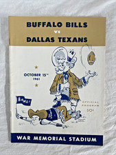 Vintage 1961 AFL Football Program Dallas Texans vs Buffalo Bills Oct. 15 NFL picture