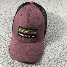 Blue 84 Table Rock Lake Trucker Hat Cap Maroon Black Mesh Snapback Patch OSFA picture