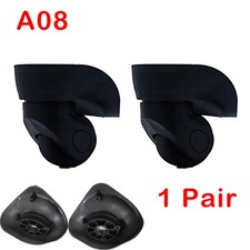 2PCS Suitcase Wheels Replacement Luggage Spinner Universal Wheel Black A08 picture