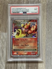 2007 Pokemon Diamond & Pearl Mysterious Treasures Magmortar LV.X #123 PSA 9 Mint picture