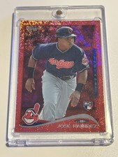 2014 Topps Jose Ramirez #424 Red Hot Foil Target Parallel RC Indians picture