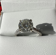 IGI Certified 5.50 Ct Round EF/VS1 Lab Grown Diamond Wedding Ring 14K White Gold picture