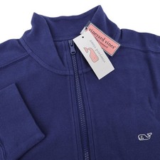 NEW Vineyard Vines Broadfield 1/4 Zip Pullover Deep Bay Blue Mens Medium Shirt picture