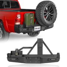 Fit 05-15 Toyota Tacoma Rear Bumper w/ Jerry Can Holder & Swing Out Tire Carrier picture