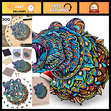 300 Piece Wooden Bear Puzzle for Adults - Jigsaw Puzzle with Gift Box & Bag picture