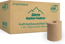 Sierra Hygiene 1-Ply Natural Hardwound Paper Towels 8