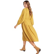 Old Navy Womens Waist-Defined Long-Sleeve Midi Dress PS, XS, M, L, XXL, 2X picture
