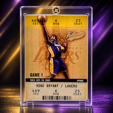 Kobe Bryant SP Authentic Ticket Stub Rare Insert Lakers Jersey #8 Panini Card picture