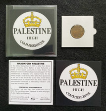 Mandatory Palestine Bronze Coin KM-1 1927-1947 COA & History & Album Included picture
