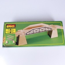 Vintage BRIO Lifting Bridge Wood Drawbridge Suspension 33364 Sweden Original Box picture