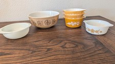 Vintage Pyrex Lot Town Country Bowl Butterfly Gold 471 Dishes USA picture