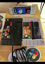 Nintendo Super Nintendo SNES Console Bundle w/ Controller & Games - Mario, DK picture