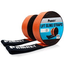 2”x15' Sturdy Lift Sling Strap, 18800lbs Heavy Duty Lifting Web Sling—2 PCS picture