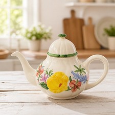 Rare Franciscan Wildflower Teapot W/ Lid Made In California USA Vintage picture
