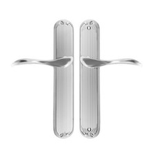 Pella Inactive Fixed Left Hand Handle Set for Hinged Door - Brushed Chrome picture