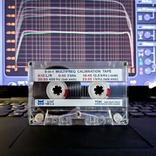 5-in-1 TDK SA Test/Calibration cassette tape Type II:L/R+3kHz+12.5kHz+400Hz+1kHz picture