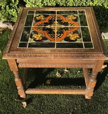 Antique California Pottery Catalina Island Pottery Taylor Tilery Tile-Top Table picture
