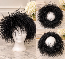 Vintage Herschelle San Francisco Black Feather Hat – Mid-Century Statement Piece picture