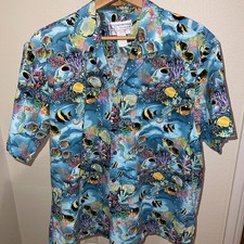 Vintage KY'S Intl. Fashion Hawaiian Shirt Mens XL tropical Fish colorful ocean  picture