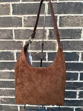 NWT Hammitt Tim Medium Hobo Shoulder Bag Chocolate Diamond Suede leather brown picture