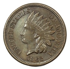 1862 1C Indian Cent- Choice UNC- SMH- 2141 picture
