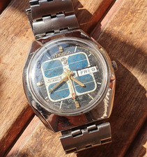 Vintage rare 70's Tressa Lux Crystal Automatic Watch Swiss 1970s All Original picture