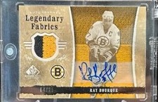 2006-07 SP Game Used #4/25 RAY BOURQUE Legendary Fabrics Patch/AUTO #LF-RB picture