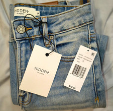 Hidden Women's Ella Straight Leg Blue Medium Wash Denim Jeans Size 24 picture
