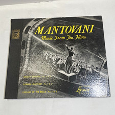 Vintage 1948 Mantovani Music From The Films London Records 78 RPM 3-Record Set picture