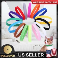 NEW 12 Colours Whelping ID Bands Pet Puppy Kitten Identification Collar Tags picture