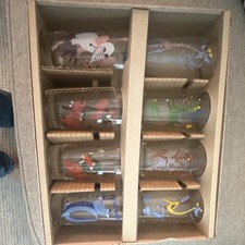 Vintage MCM Monster Highball Glasses Set 8 The Washington Co Box Whimsical Retro picture