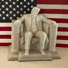 Donald Trump Lincoln Memorial Style Seated Figurine Statue Politics 3 x 3 picture