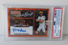 FERNANDO MENDOZA 2025 LEAF OPTICHROME MOCK DRAFT ORANGE SHIMMER AUTO /4 PSA 9 picture