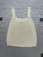 Massimo Dutti Shirt Womens Small Beige Knit Tank Top  picture