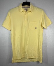Relwen Pique Slot Polo butter light yellow Men’s Size S Preppy picture