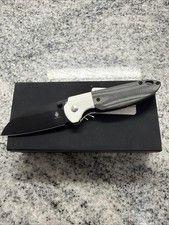 Kizer Deviant V3575A2 M390 Blade White G10 & Micarta & Steel Liner. Coffin Box picture