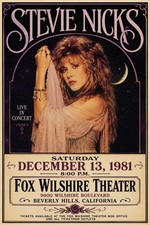 1981 STEVIE NICKS CONCERT POSTER WALL ART PRINT BEVERLY HILLS CALIFORNIA picture