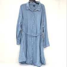 NWT Torrid Chambrey Long Sleeve Button Front Shirt Dress Women’s Sz 3X picture