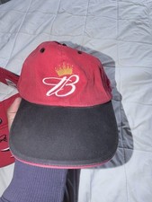 Budweiser Red & Black Baseball Cap Hat, Chase Authentics Nu-Fit Breweriana picture