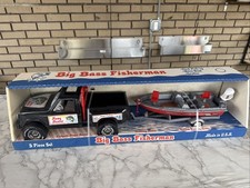 Vintage Tim Mee Toy Ford PickUp Truck Hawg Hunter w/ Ranger Bass Boat & Trailer picture