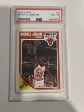 fleer 1989 michael jordan #21 PSA 8 NM-MT chicago bulls nba basketball card picture